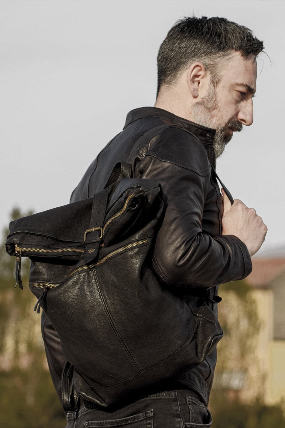 Grosseto Black Backpack unisex Barone firenze - 1