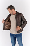 Elton Gold Collar Dark Brown man Barone firenze - 7