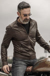 Massi Dark Brown Jacket  man Barone firenze - 1