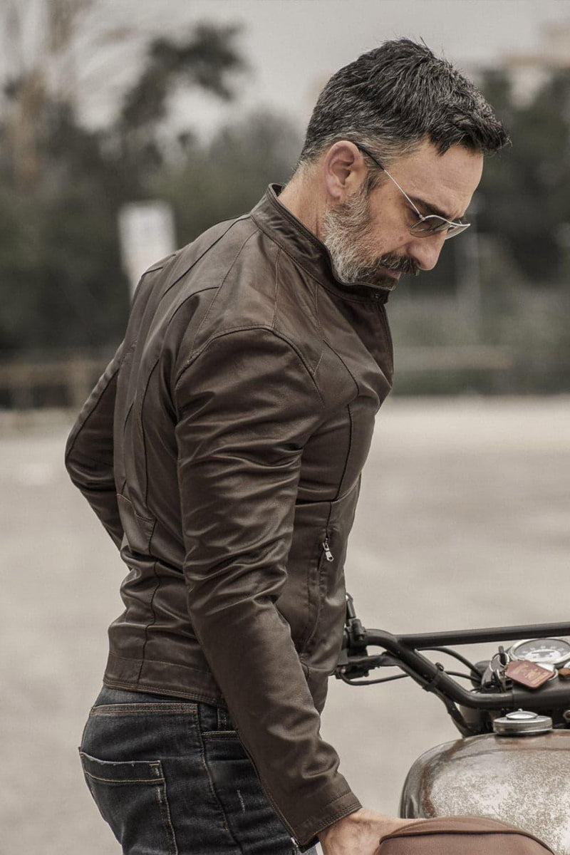 Massi Dark Brown Jacket  man Barone firenze - 6