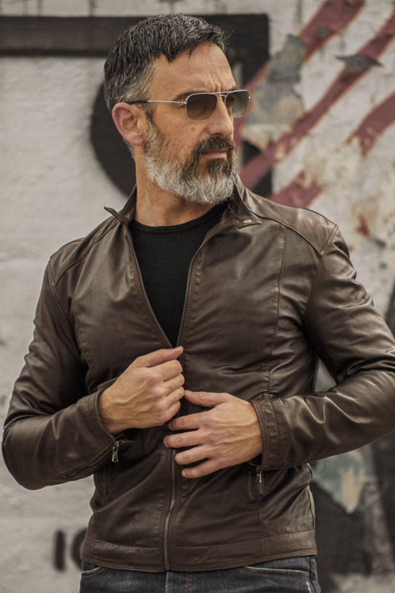 Massi Dark Brown Jacket  man Barone firenze - 8