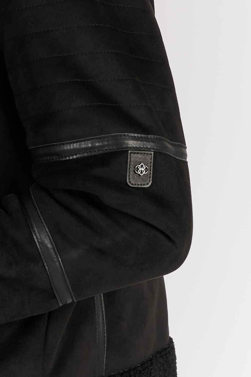 Chiodo Shearling Style Black unisex Barone firenze - 9