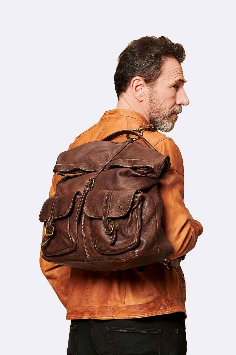 Massa zaino 100% vera pelle Made in Italy - Barone Firenze